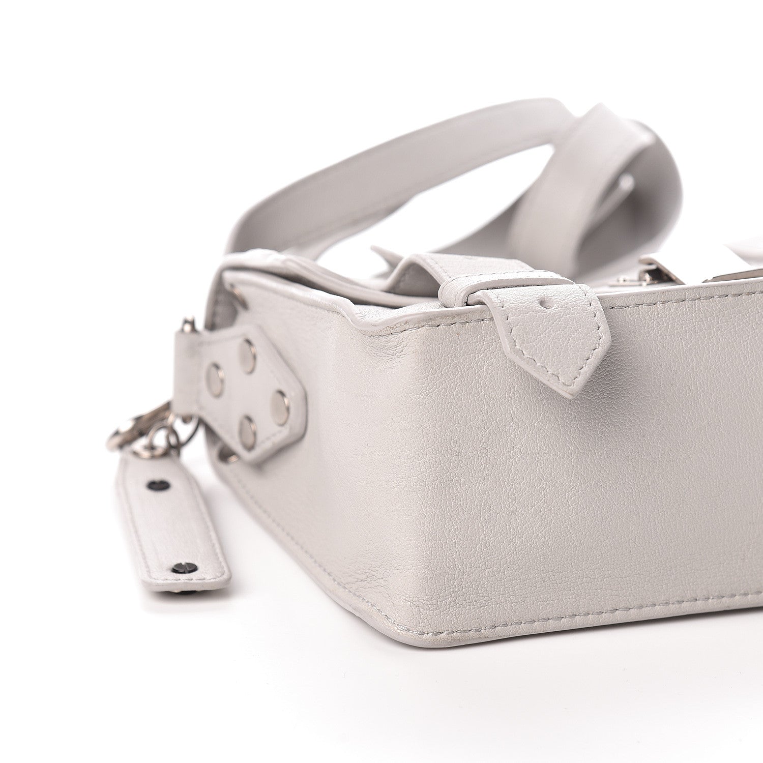 Proenza Schouler Lambskin PS1 Mini Pouch Messenger Bag Grey 8 of 11