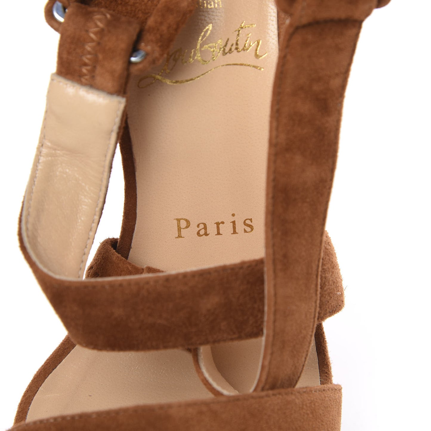 Veau Velours Corsini Platform 120 Sandals 36 Cannelle Noce Luc