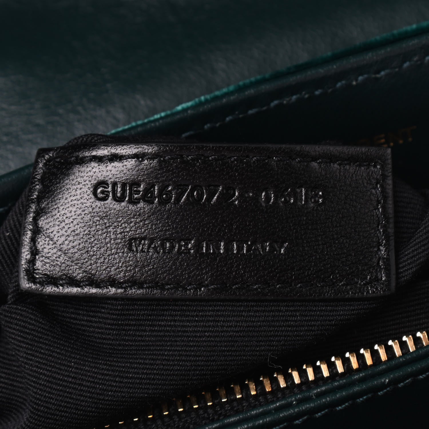 Saint Laurent Velvet Y Quilted Monogram Toy Loulou Crossbody Bag Dark Ottanio 7 of 9