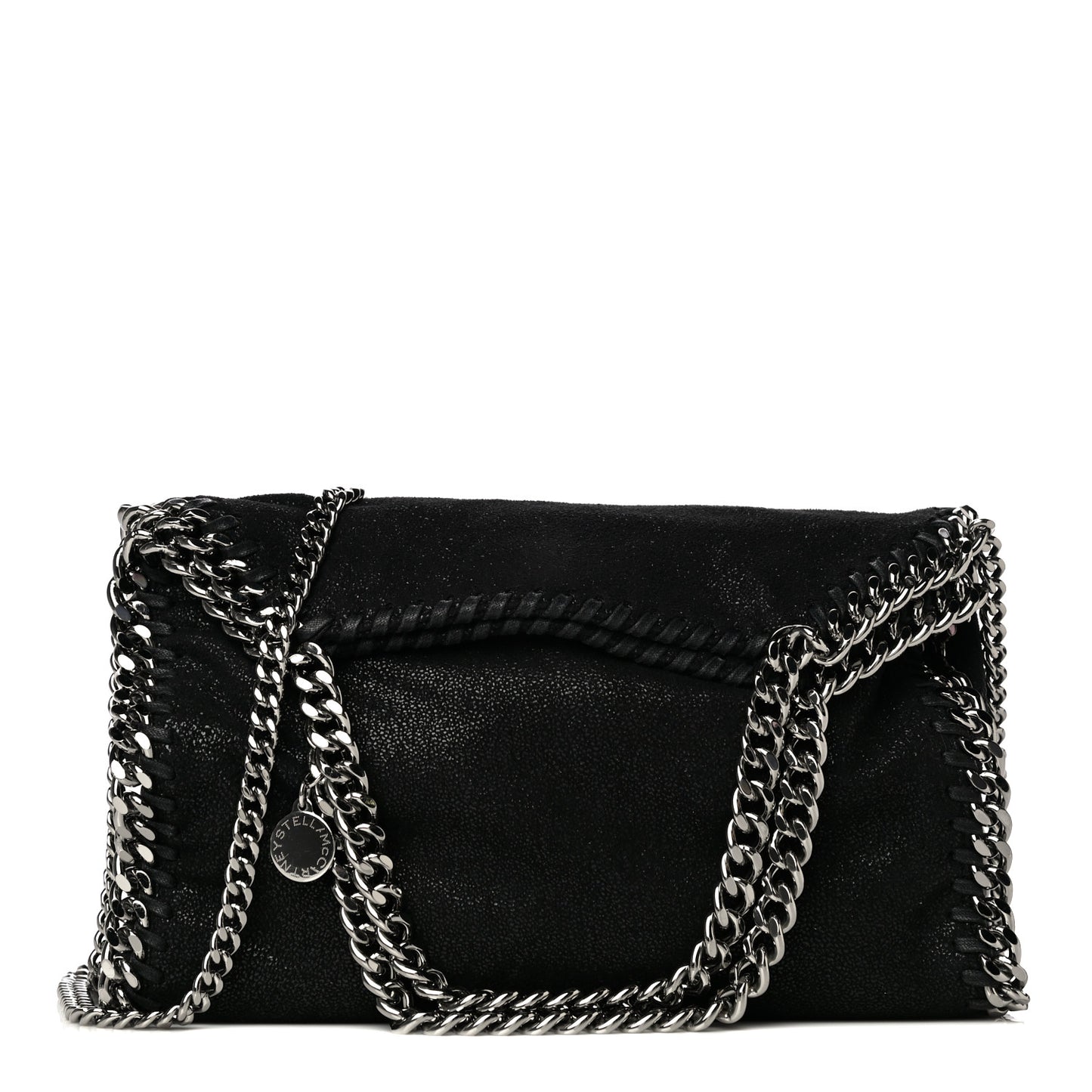 Shaggy Deer Mini Falabella Fold Over Tote Black