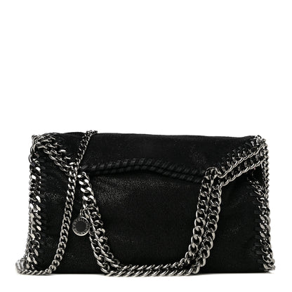 Stella McCartney Shaggy Deer Mini Falabella Fold Over Tote Black 1 of 9