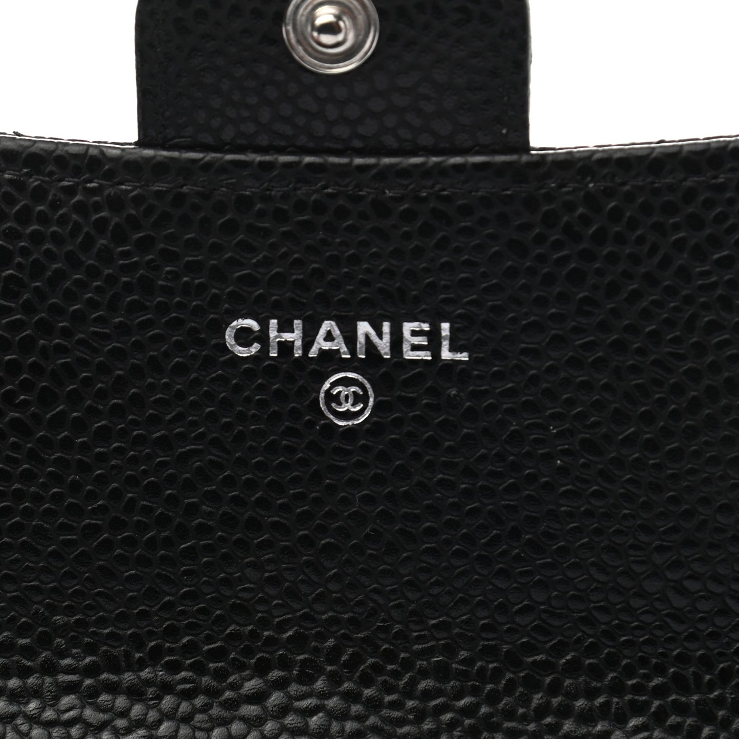 Caviar Quilted Large Gusset Flap Wallet Black