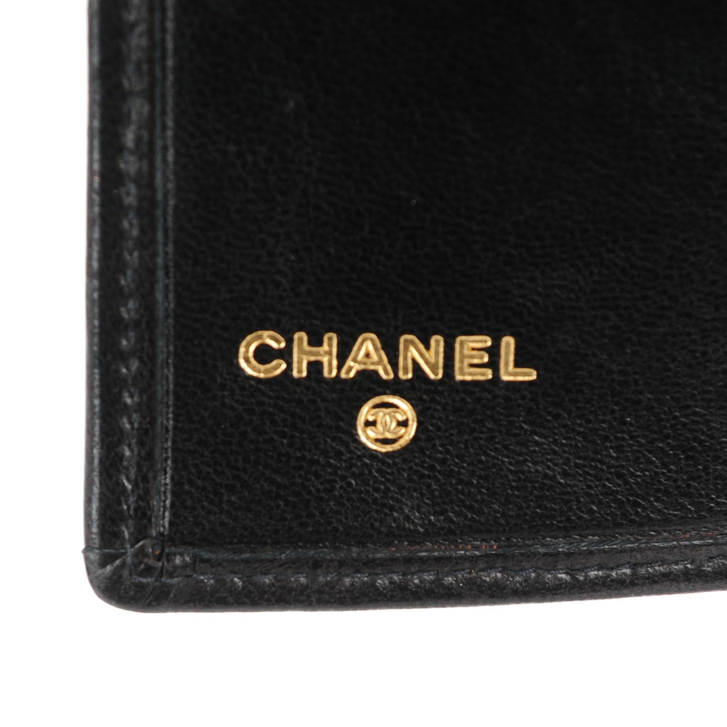 Lambskin Diamond Stitched French Wallet Black