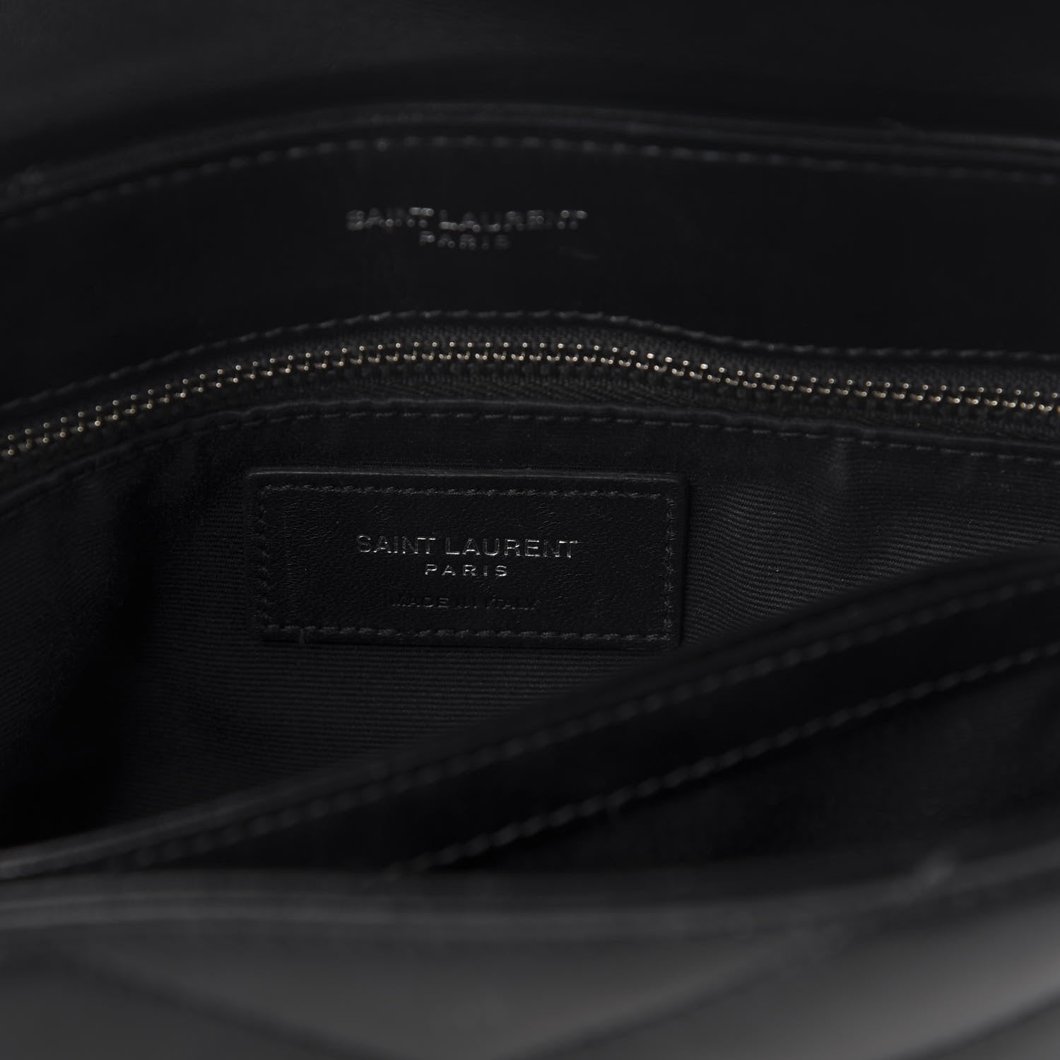 Saint Laurent Calfskin Y Quilted Monogram Toy Loulou Crossbody Bag Black 8 of 10