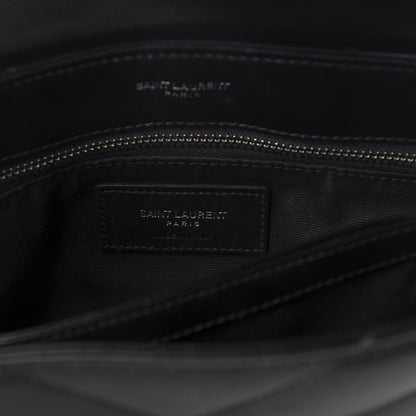 Saint Laurent Calfskin Y Quilted Monogram Toy Loulou Crossbody Bag Black 8 of 10