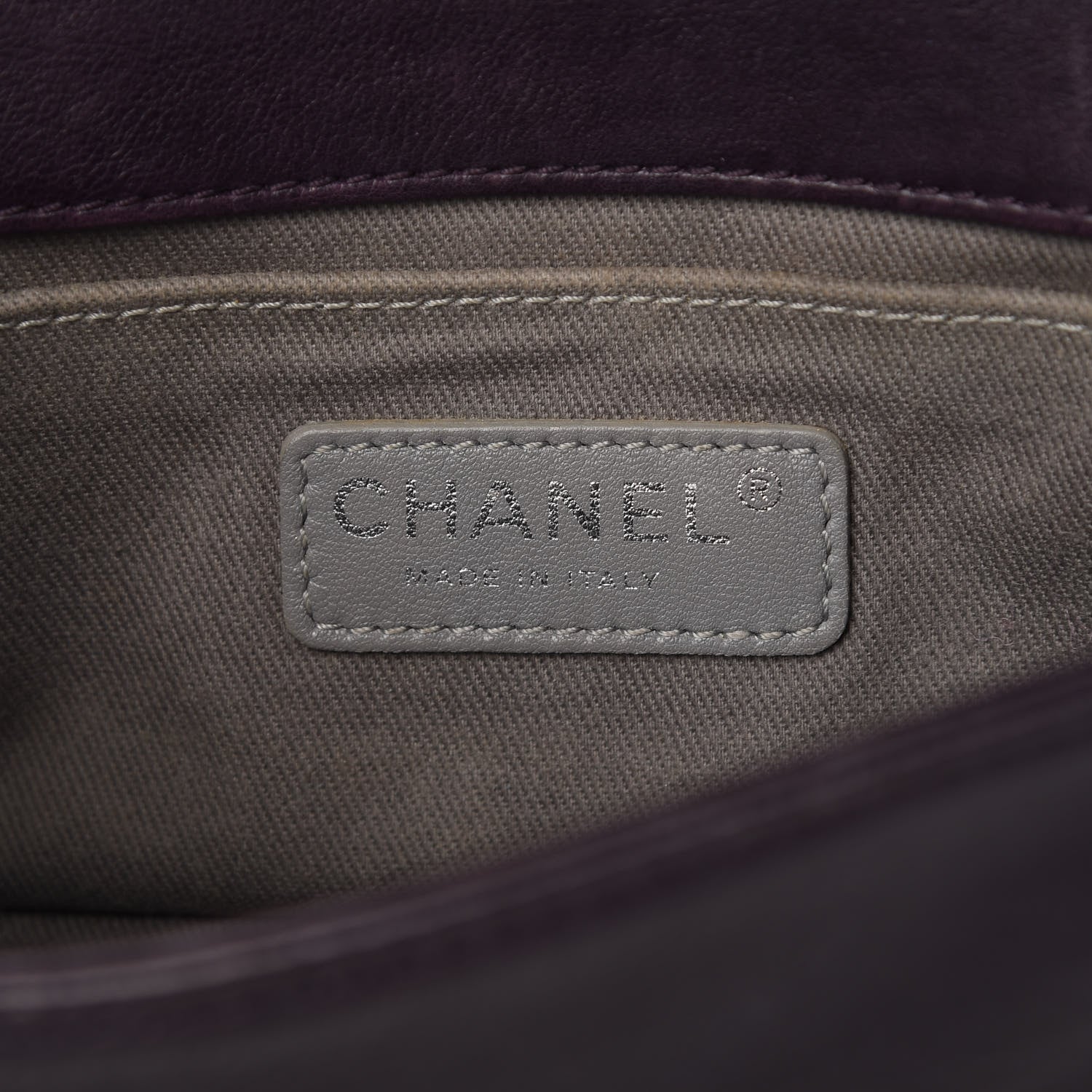 Chanel Calfskin Embossed Small Boy Flap Plum 7 of 10