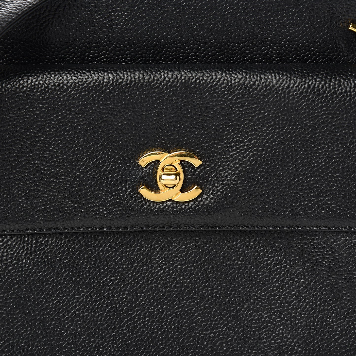 Caviar Flap Shoulder Bag Black