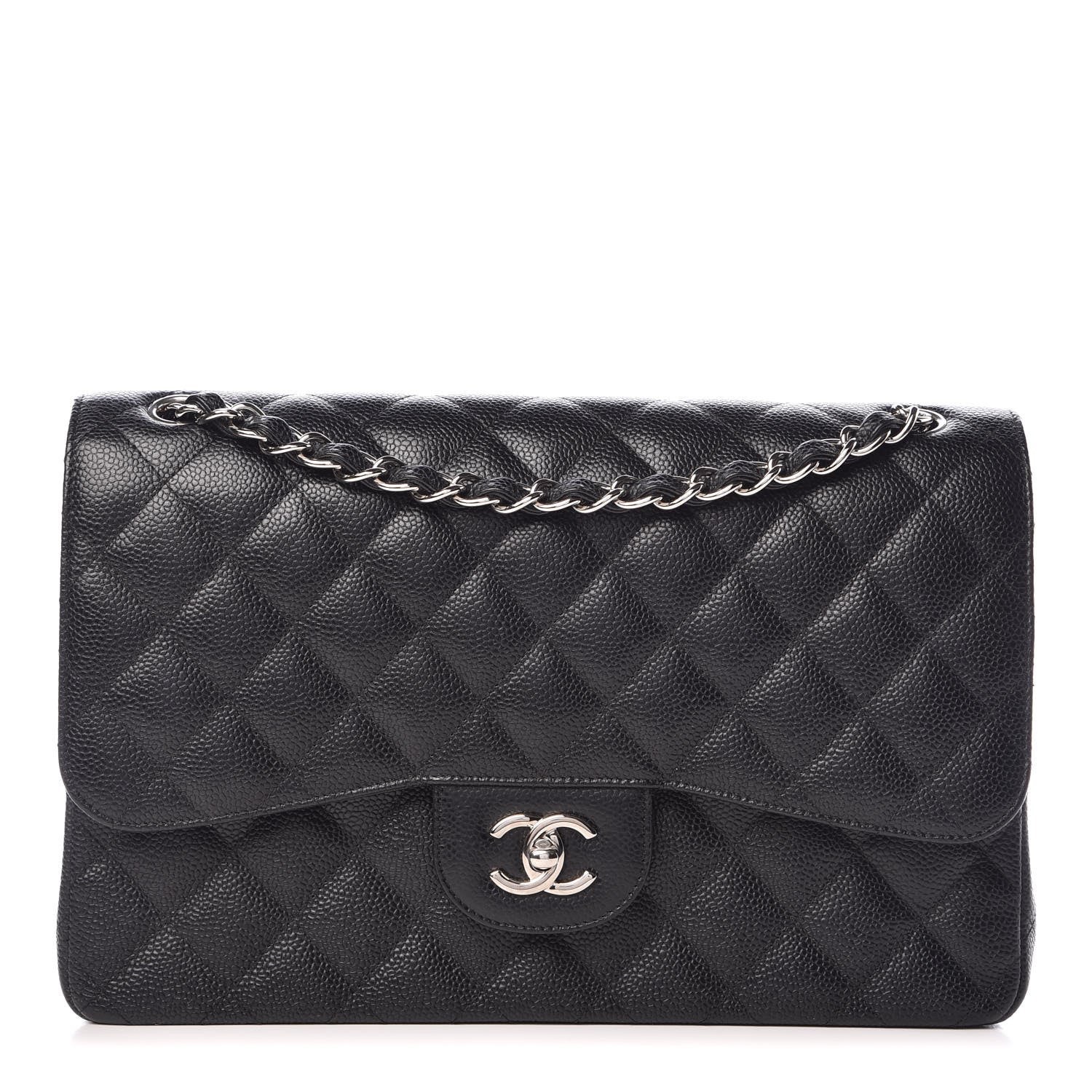 Chanel Caviar Quilted Jumbo Double Flap Black 1 of 12