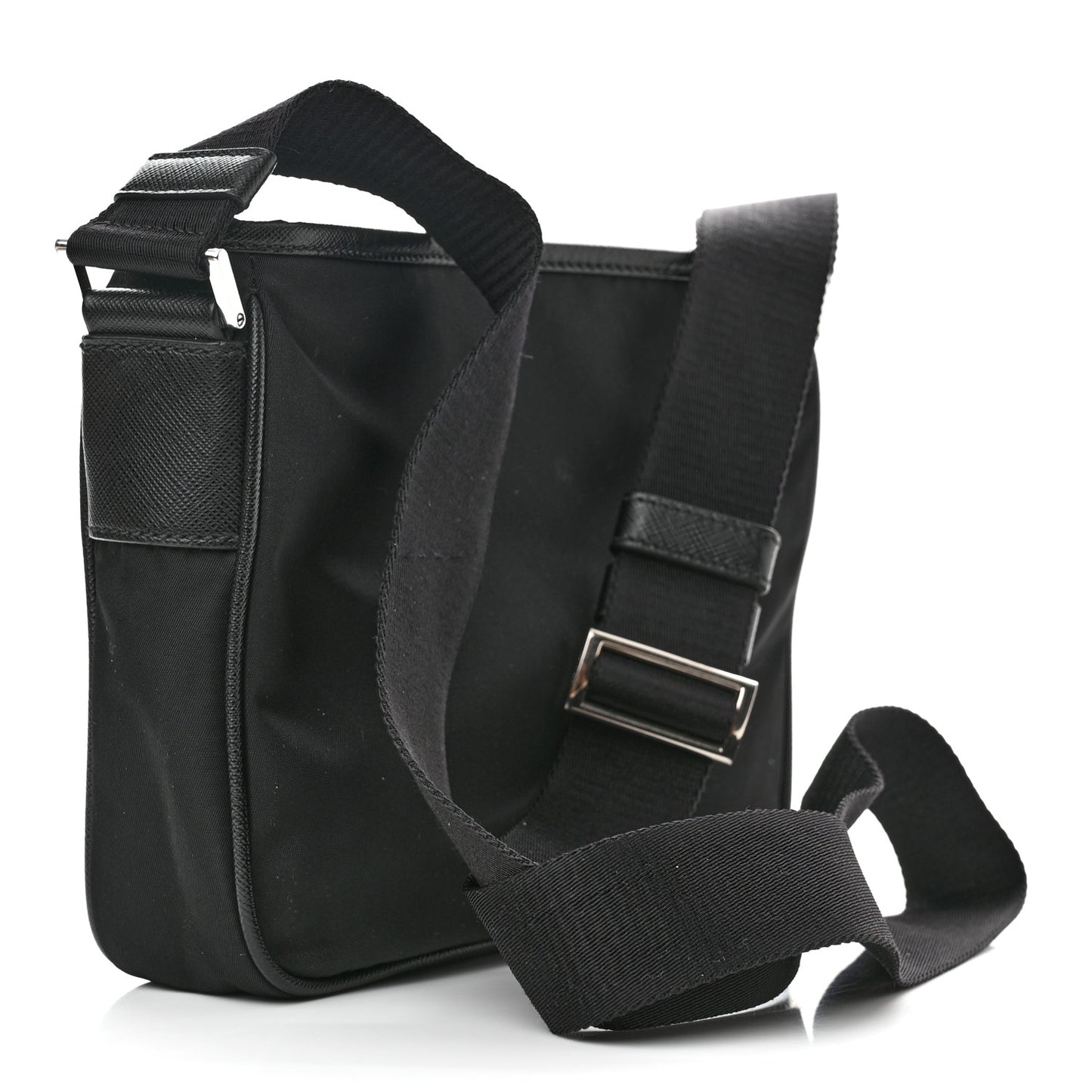 Tessuto Nylon Saffiano Crossbody Black