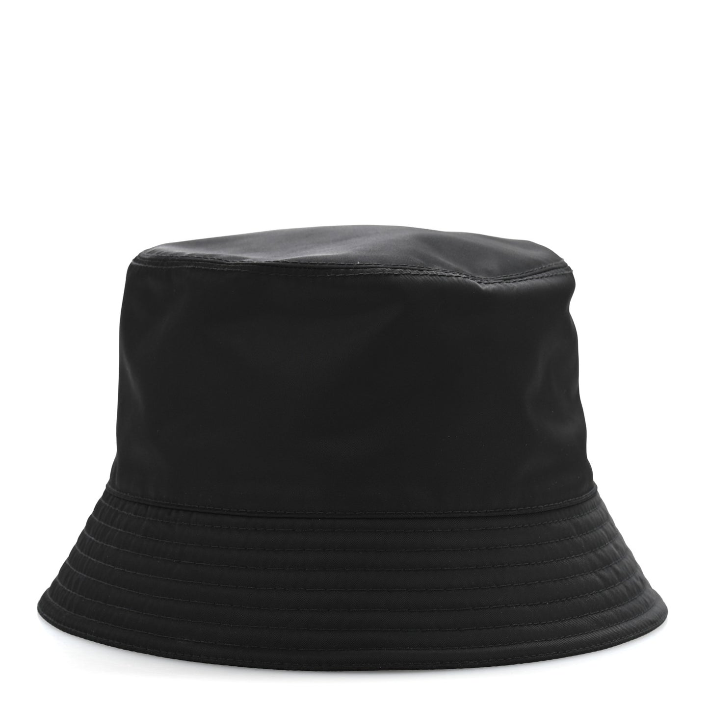 Re-Nylon Metal Triangle Logo Womens Bucket Hat L Black