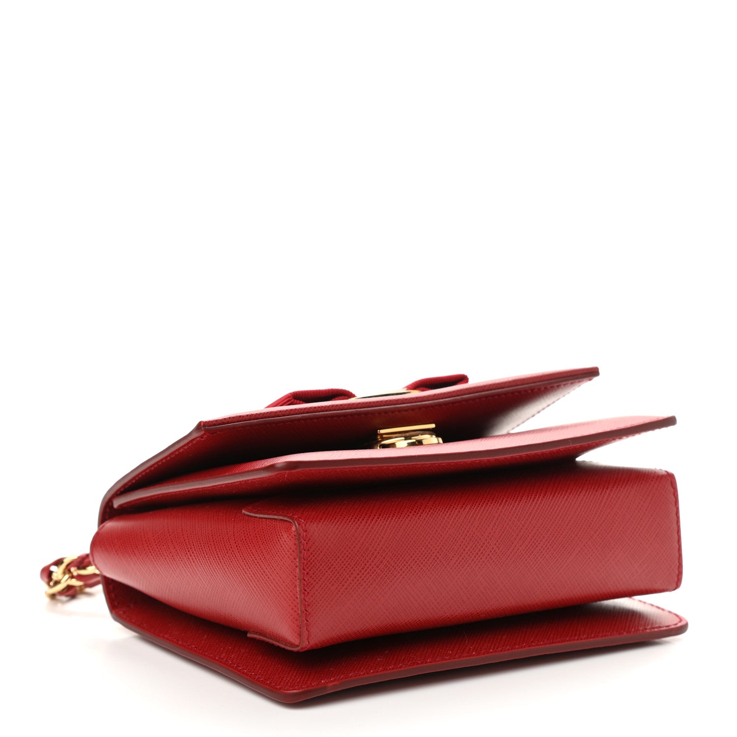 Salvatore Ferragamo Printed Calfskin Ginny Crossbody Bag Rosso 4 of 11