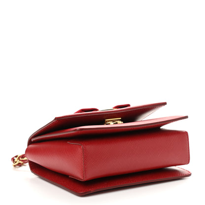 Salvatore Ferragamo Printed Calfskin Ginny Crossbody Bag Rosso 4 of 11