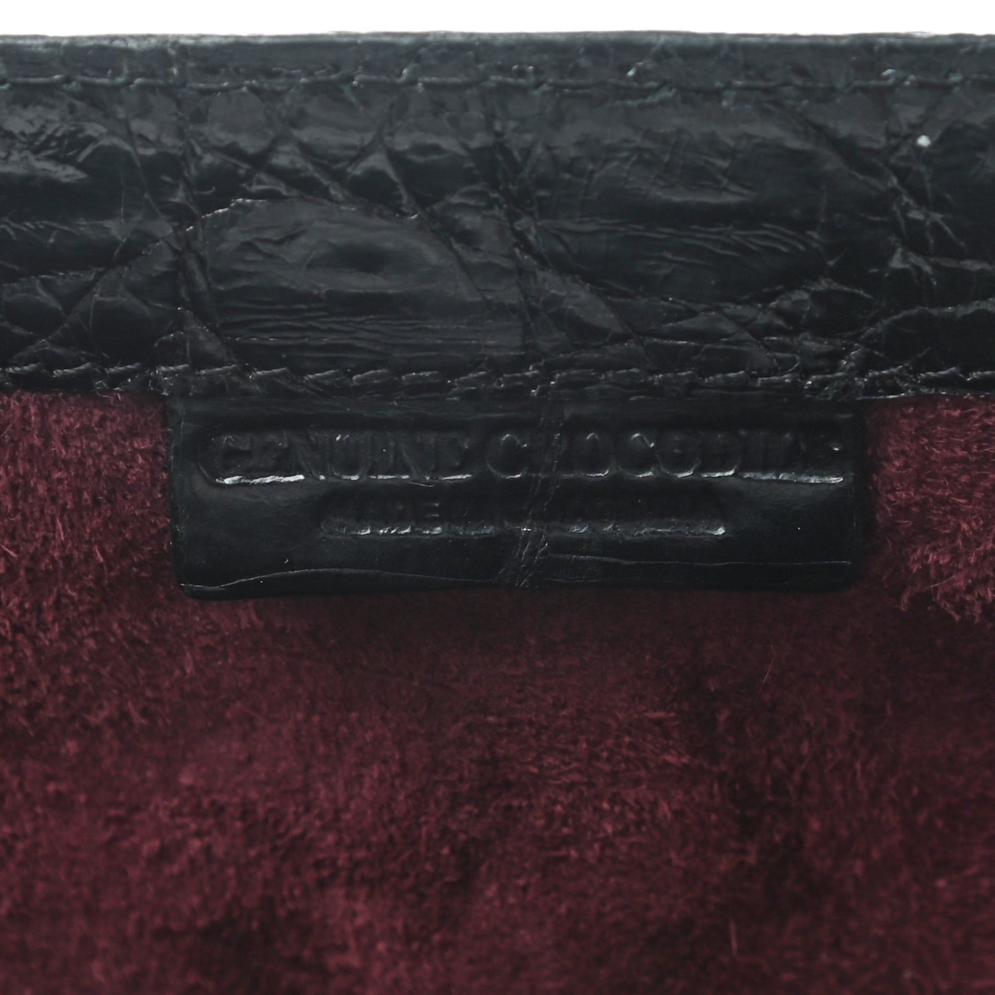 Crocodile Clutch Black