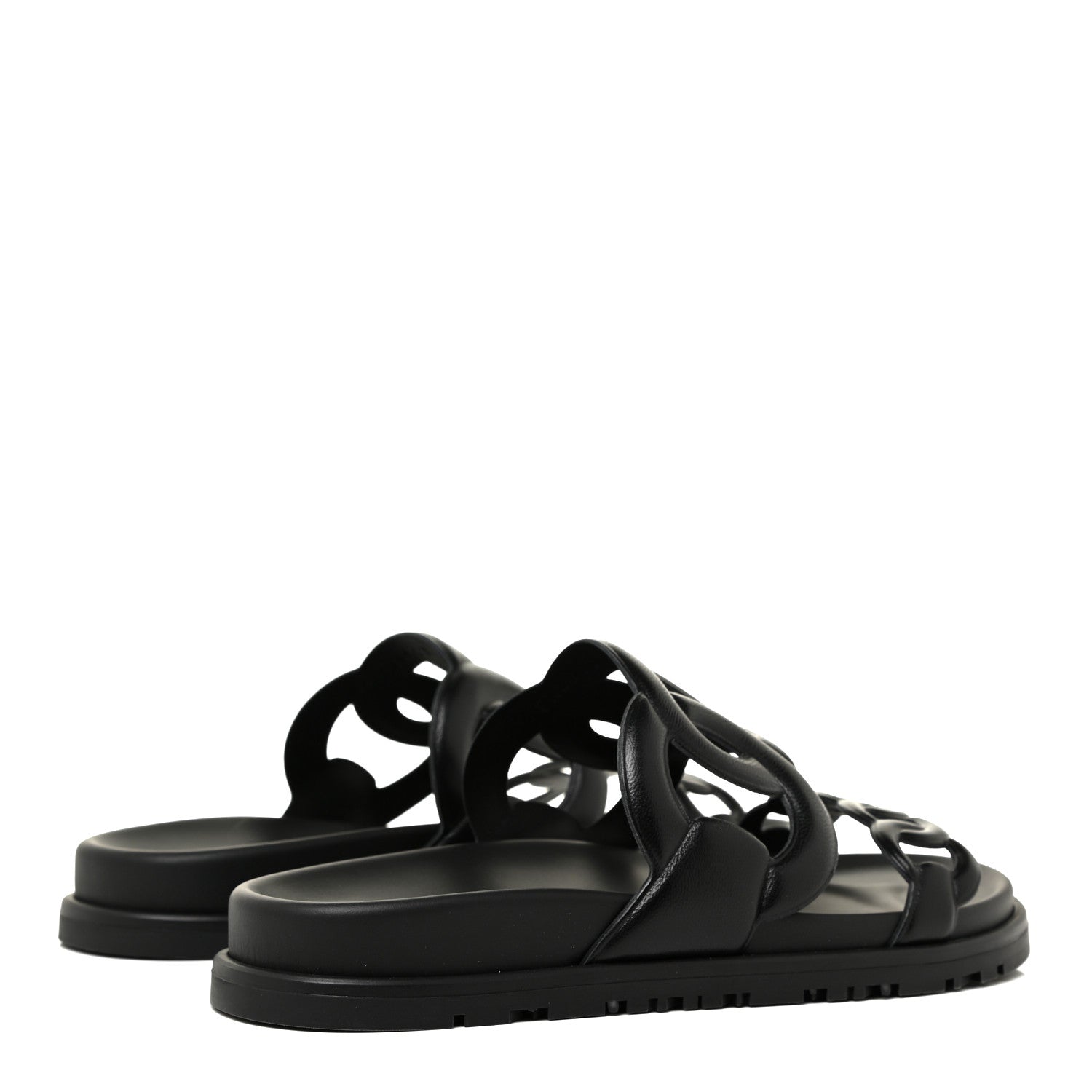 Hermes Nappa Extra Sandals 36 Black 4 of 8