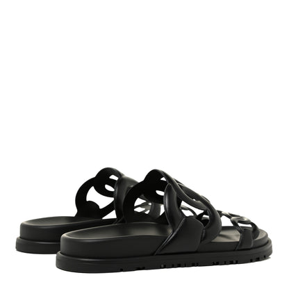 Hermes Nappa Extra Sandals 36 Black 4 of 8