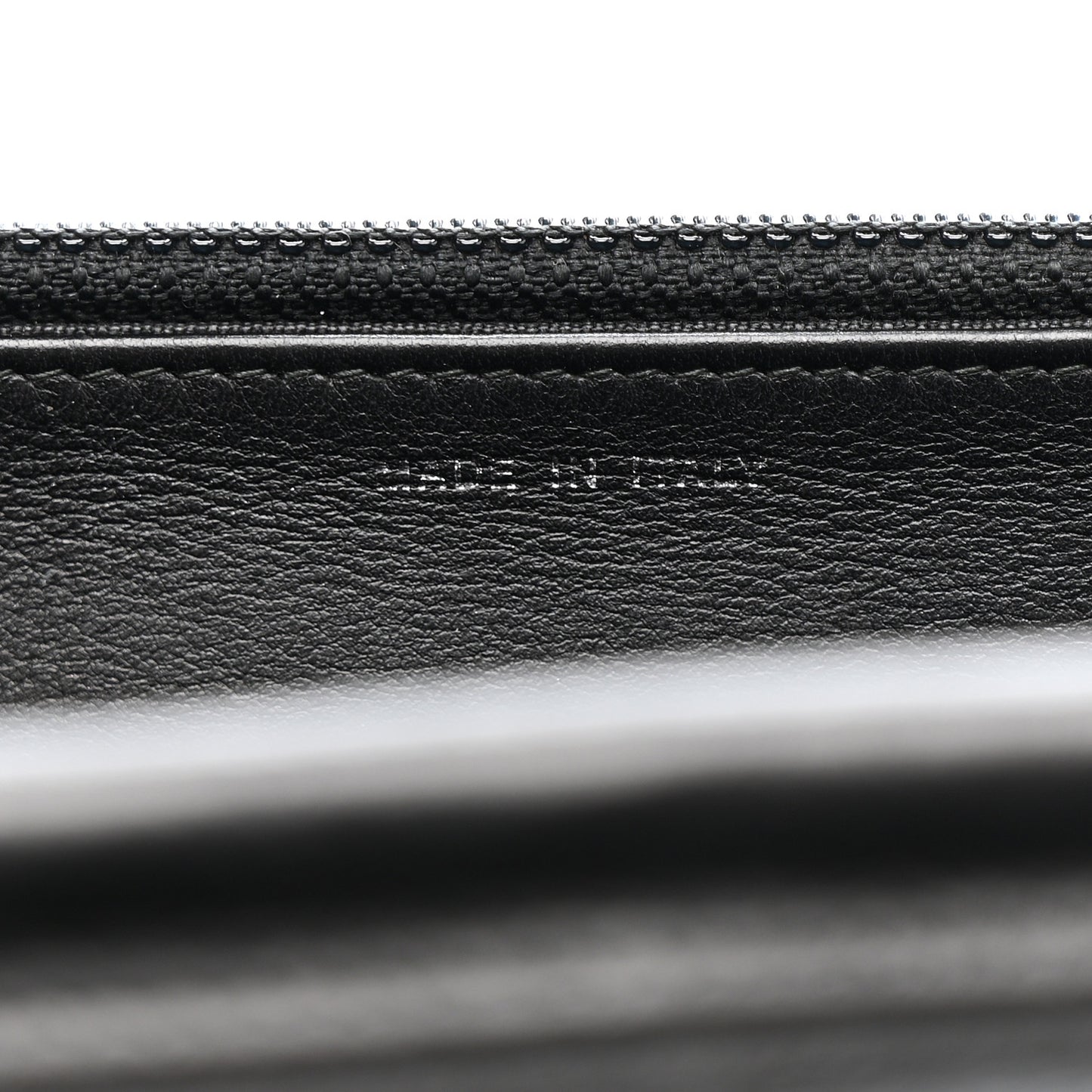 Crumpled Calfskin Quilted Wallet On Chain WOC So Black