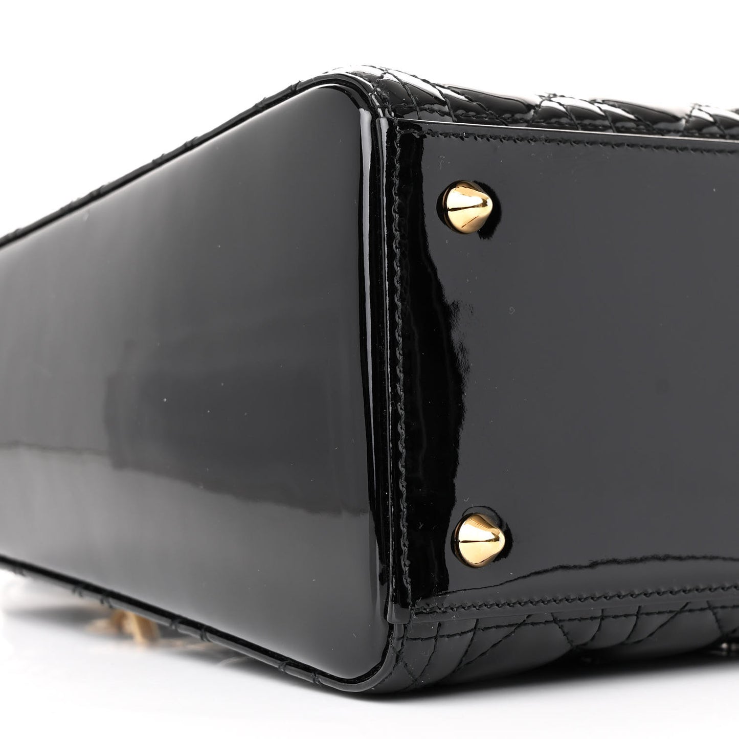 Patent Cannage Medium Lady Dior Black