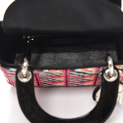 Christian Dior Sequin Embroidered Patent Medium Lady Dior Black Multicolor 5 of 8