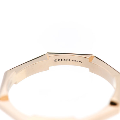 Gucci 18K Yellow Gold Link to Love Mirrored Ring 58 8.25 4 of 7