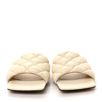 Bottega Veneta Nappa Matelasse Padded Flat Sandals 39 Sea Salt 2 of 8