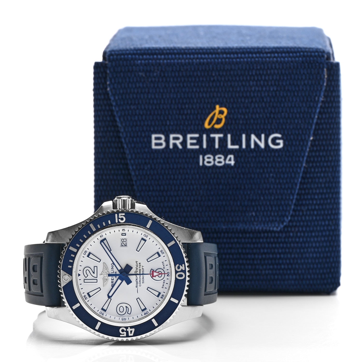 Breitling Stainless Steel Rubber 42mm Superocean Automatic Watch Blue A17366 5 of 5