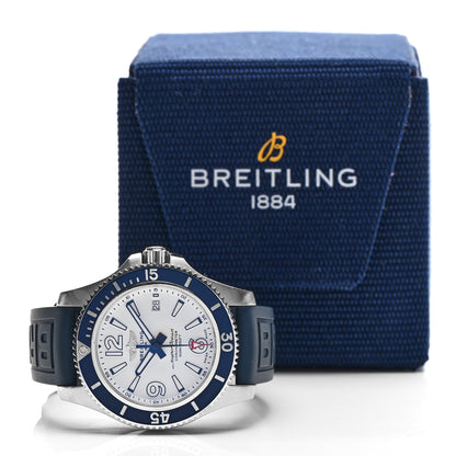 Breitling Stainless Steel Rubber 42mm Superocean Automatic Watch Blue A17366 5 of 5