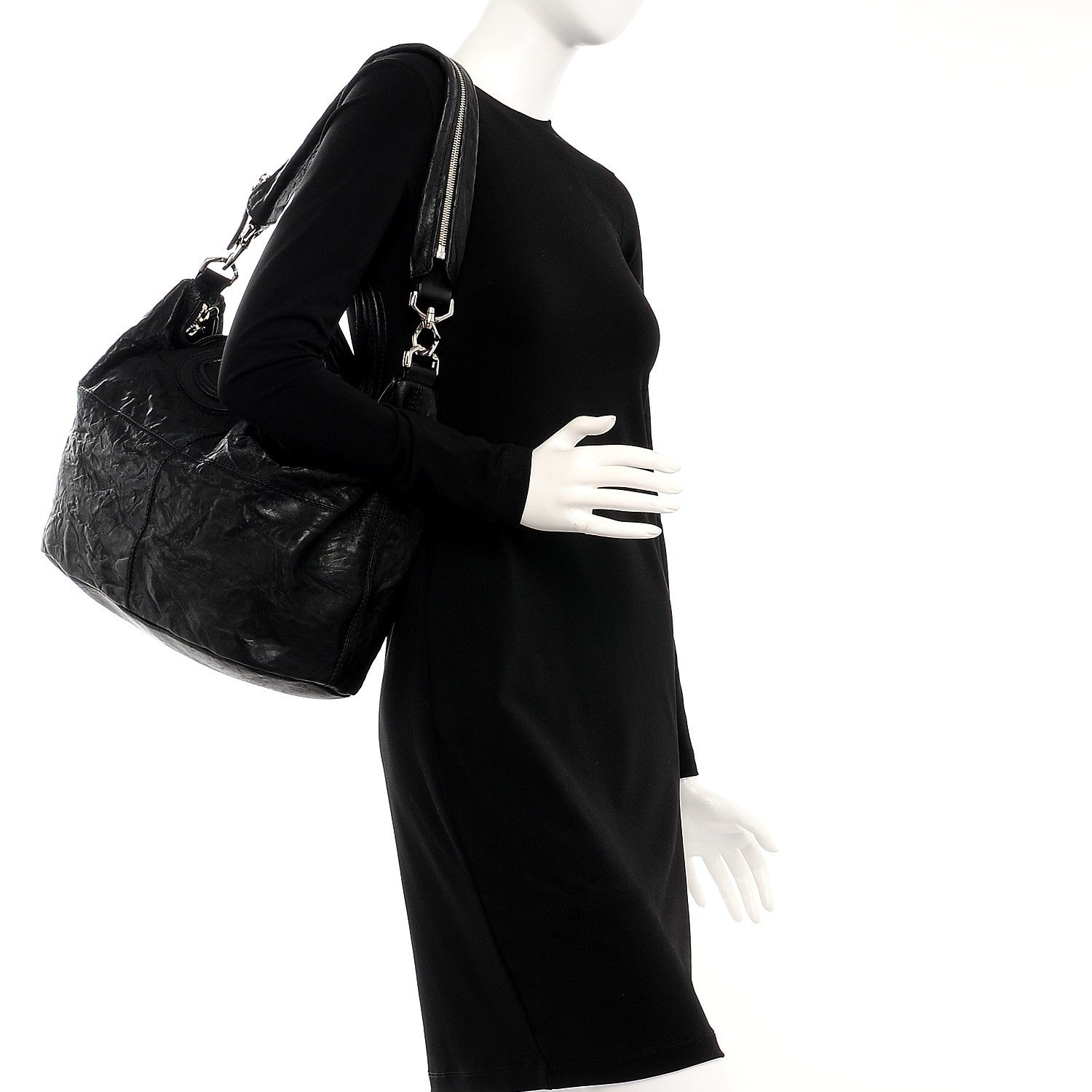 Givenchy Wrinkled Lambskin Medium Nightingale Black 2 of 16