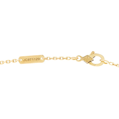 Van Cleef & Arpels 18K Yellow Gold Black Onyx Vintage Alhambra Pendant Necklace 5 of 6