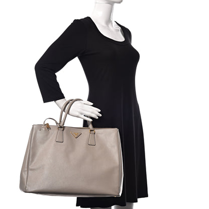 Prada Saffiano Lux Extra Large Galleria Double Zip Tote Pomice 2 of 7