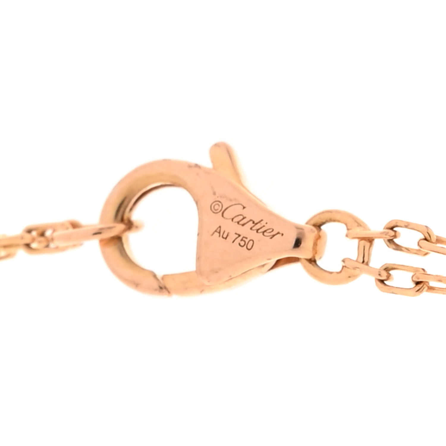 Cartier 18K Pink Gold 2 Diamond LOVE Necklace 5 of 5