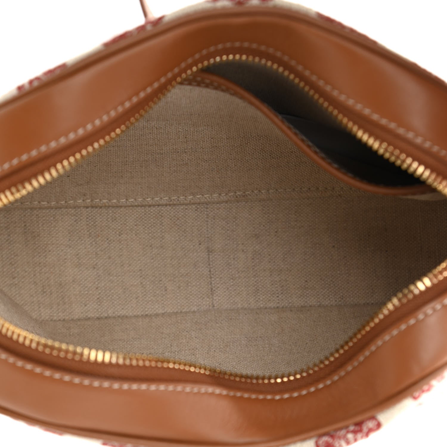 Celine Triomphe Canvas Small Camera Bag Fox Red 5 of 10