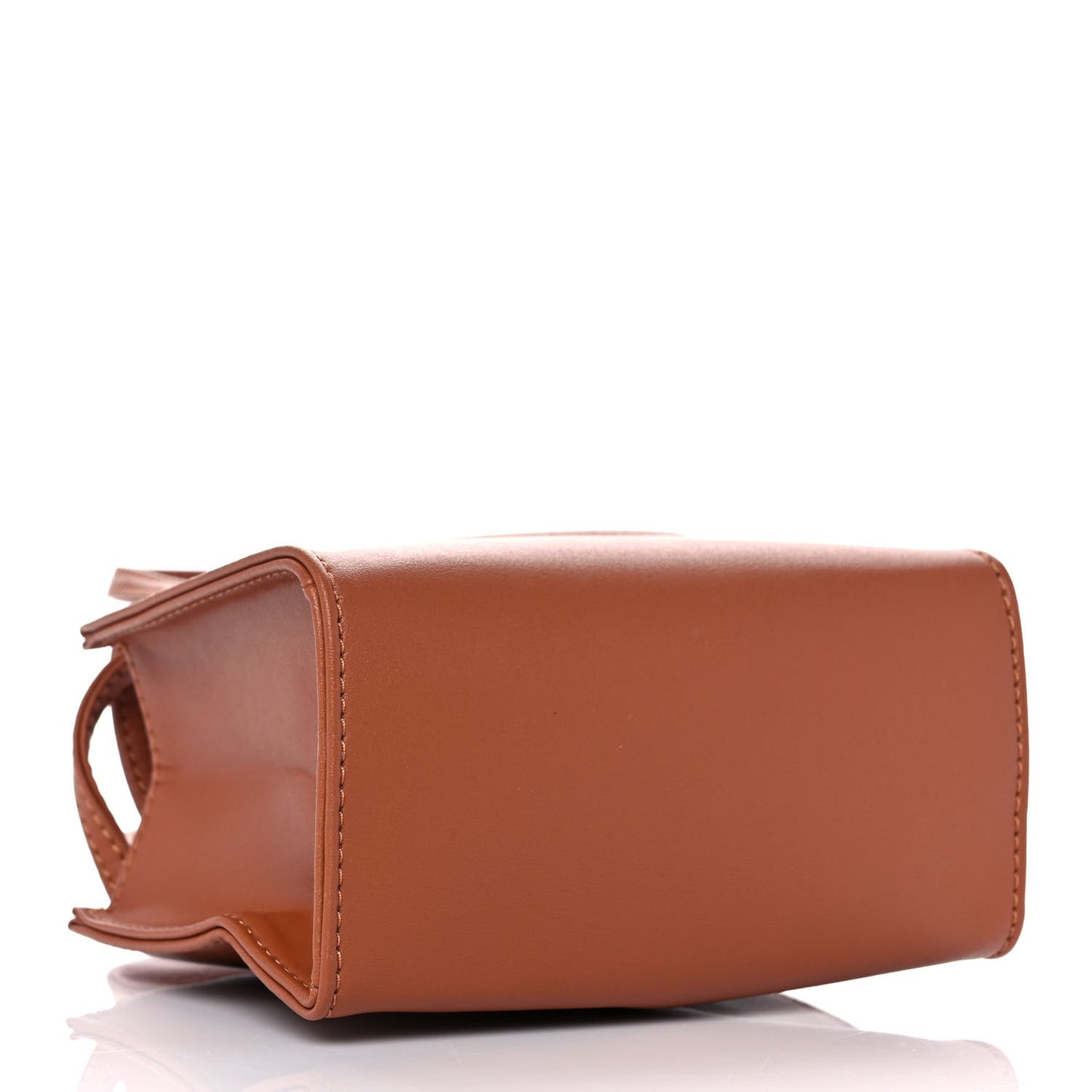 Vegan Leather Small Shopping Bag Tan