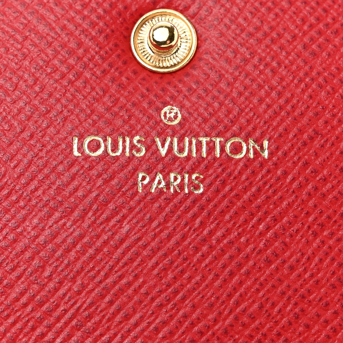 Damier Ebene Emilie Wallet Red