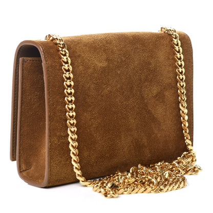 Saint Laurent Suede Small Classic Monogram Kate Tassel Satchel Light Ochre 4 of 12