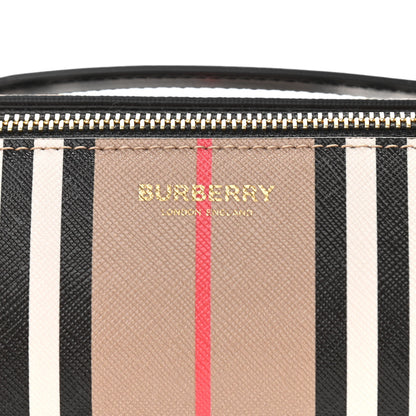 Burberry E-Canvas Calfskin Stripe Icon Barrel Bag Archive Beige 8 of 10