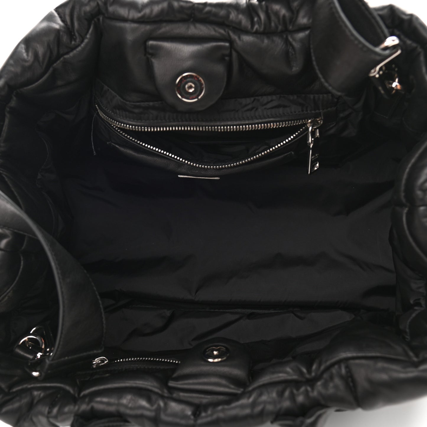 Nappa Bomber Tote Black