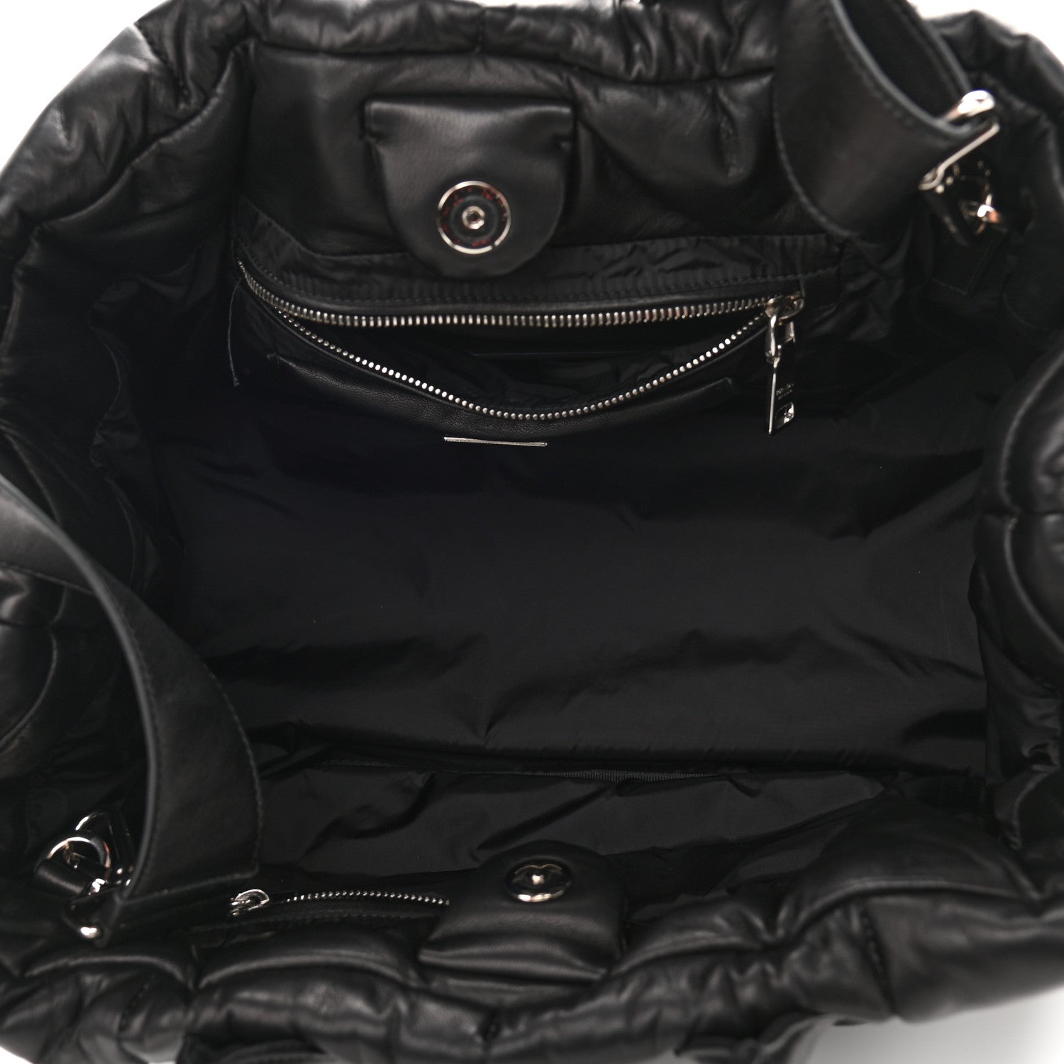 Prada Nappa Bomber Tote Black 5 of 11
