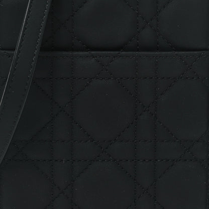 Christian Dior Ultra Matte Calfskin Cannage Lady Dior Zip Wallet With Strap Black 7 of 11