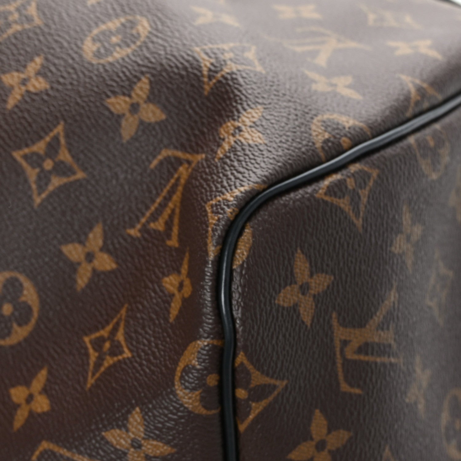 Louis Vuitton Monogram Macassar Keepall Bandouliere 55 9 of 10