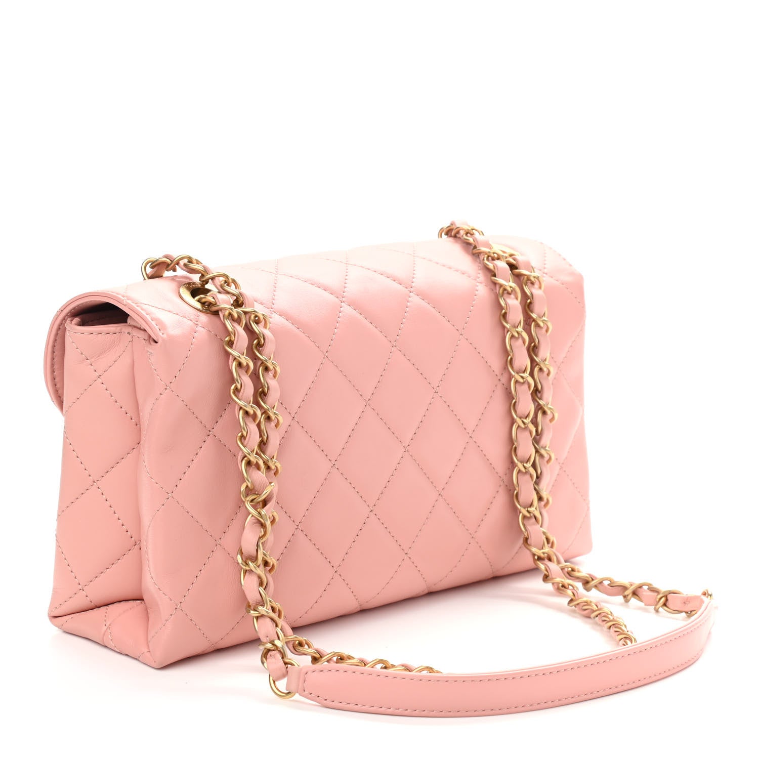 Chanel Calfskin Quilted Enchained Flap Light Pink 3 of 10