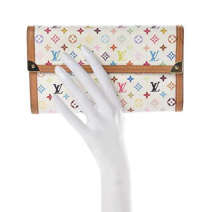 Louis Vuitton Monogram Multicolor Porte Tresor International Wallet White 2 of 7