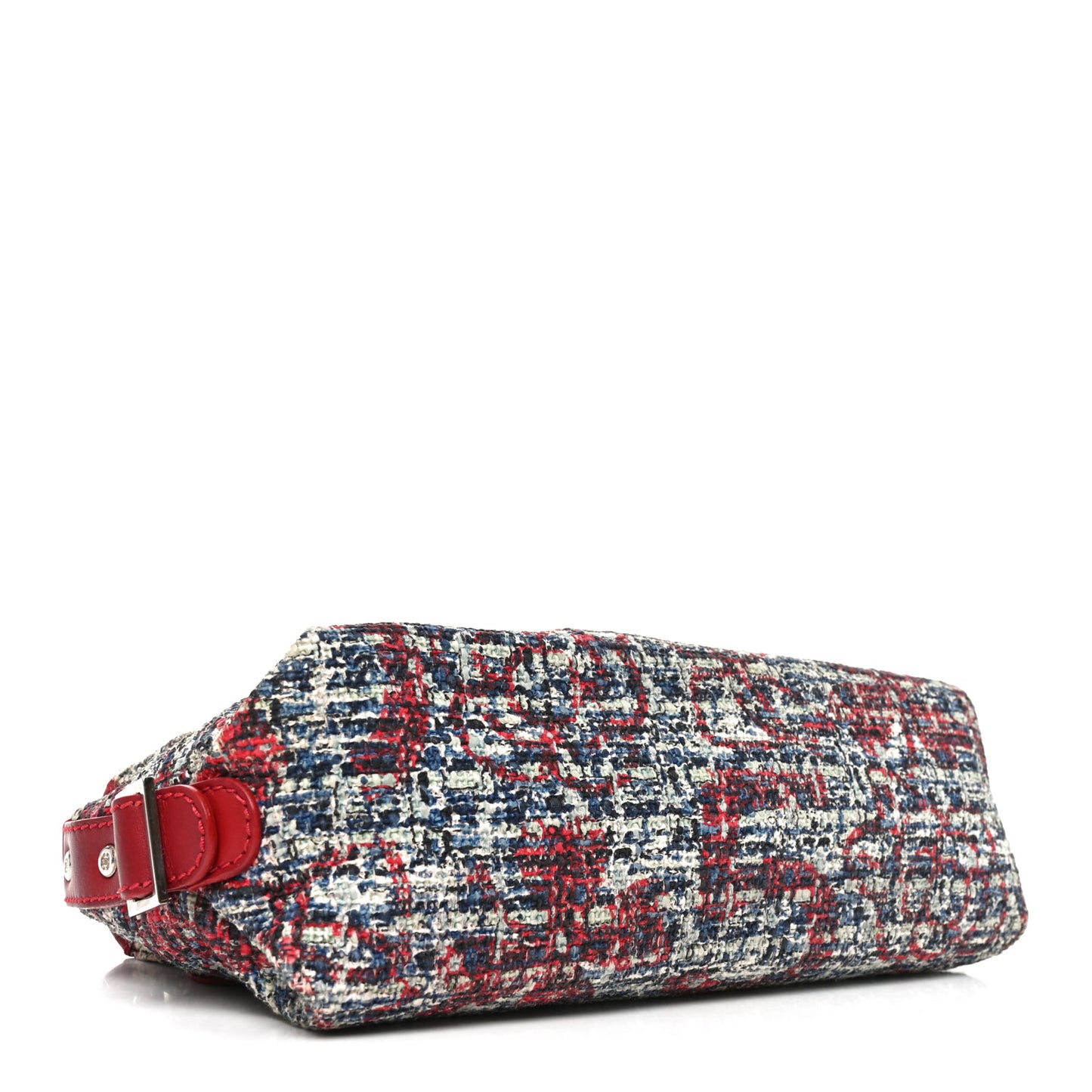 Tweed Lambskin Flap Blue Red
