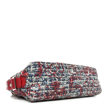 Chanel Tweed Lambskin Flap Blue Red 4 of 11