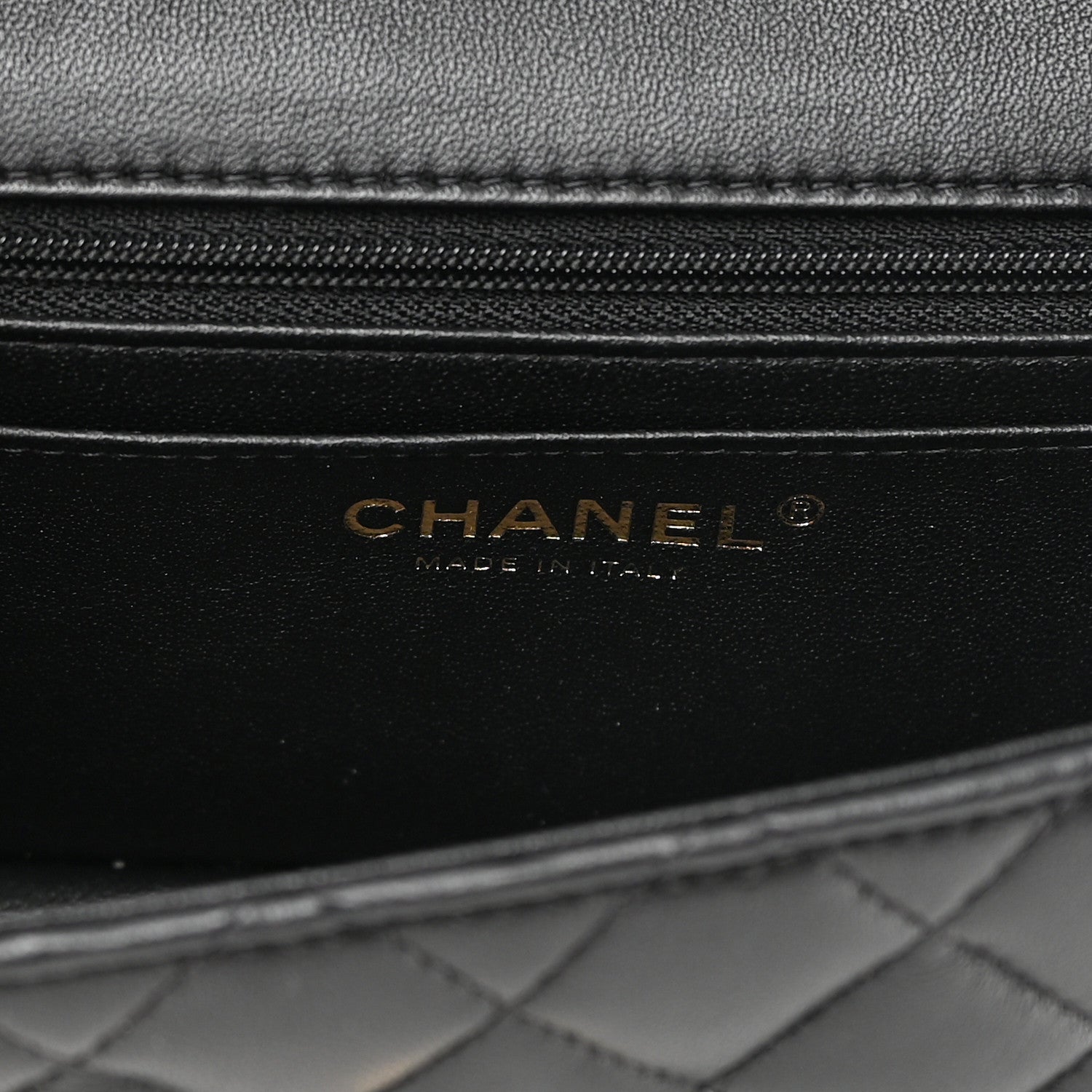 Chanel Lambskin Quilted Mini Top Handle Rectangular Flap Black 6 of 14