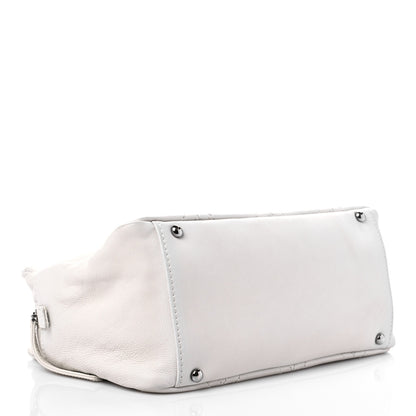 Chanel Calfskin Small Diamond Stitch Tote White 4 of 18