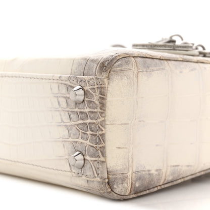 Christian Dior Niloticus Crocodile Himalaya Crystal Mini Lady Dior White 10 of 11
