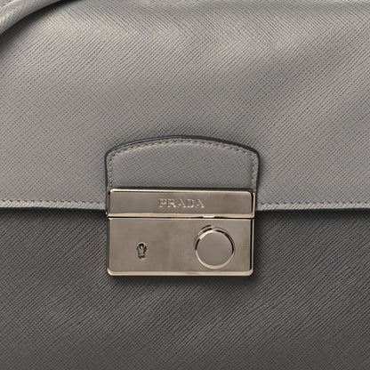 Prada Saffiano Soft Sound Shoulder Bag Marmo Nube 6 of 8
