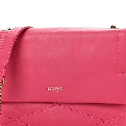 Lanvin Lambskin Quilted Mini Sugar Flap Shoulder Bag Fuchsia 8 of 10