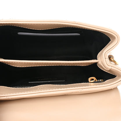 Saint Laurent Calfskin Y Quilted Monogram Toy Loulou Crossbody Bag Dark Beige 5 of 9