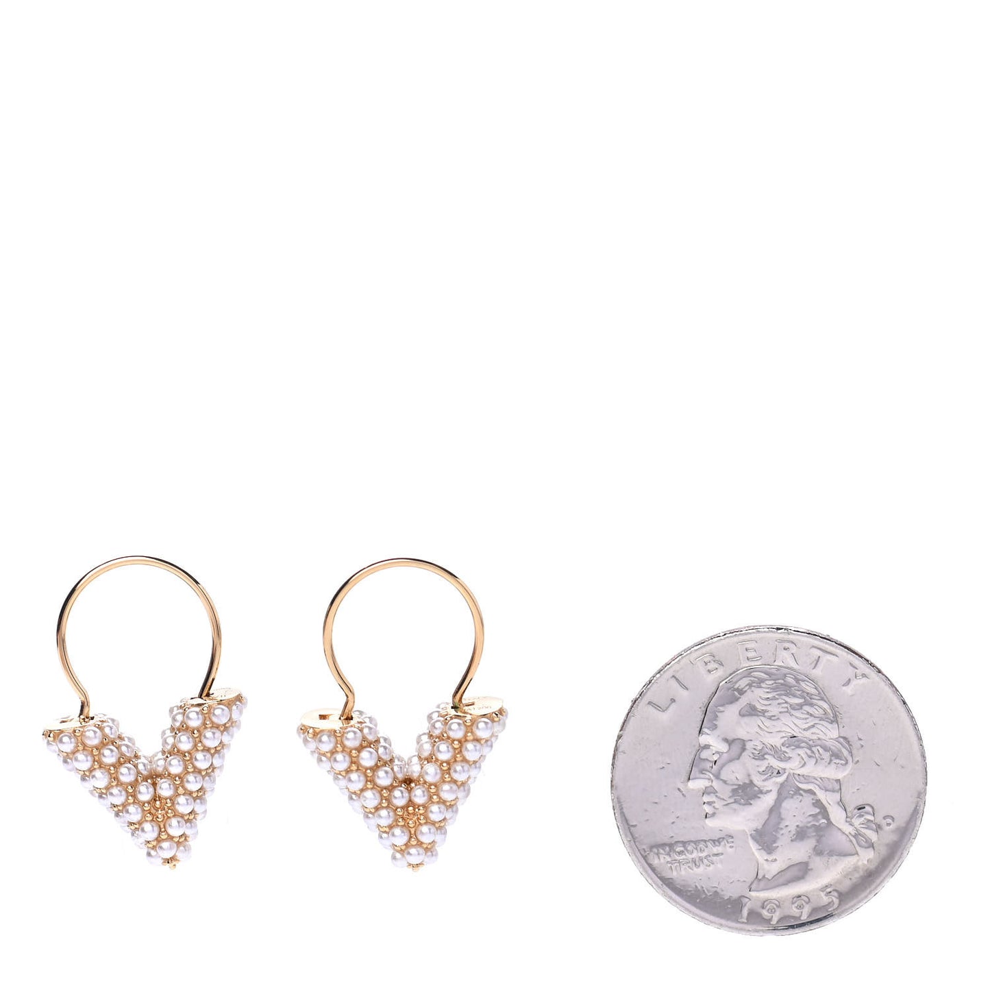 Brass Essential V Hoop Earrings Gold